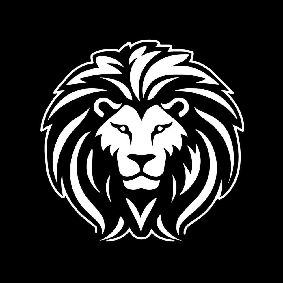 lion, noir et blanc vecteur illustration