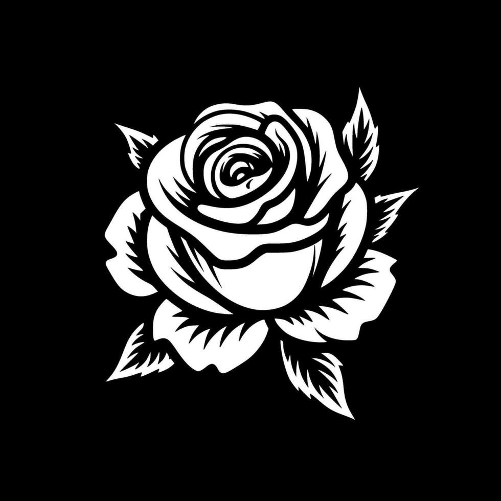 rose, noir et blanc vecteur illustration