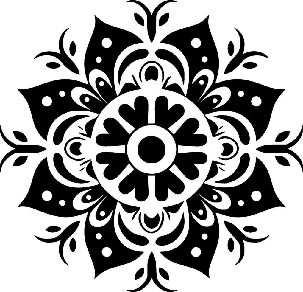 mandala, minimaliste et Facile silhouette - vecteur illustration