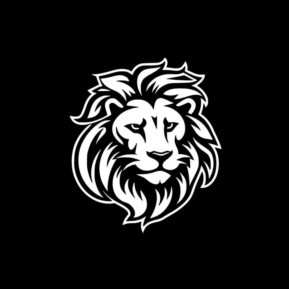 Lion - minimaliste et plat logo - vecteur illustration