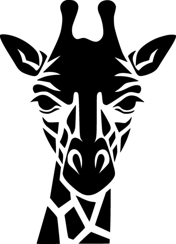 girafe - minimaliste et plat logo - vecteur illustration