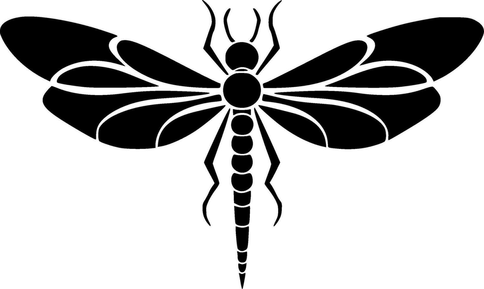 libellule - minimaliste et plat logo - vecteur illustration