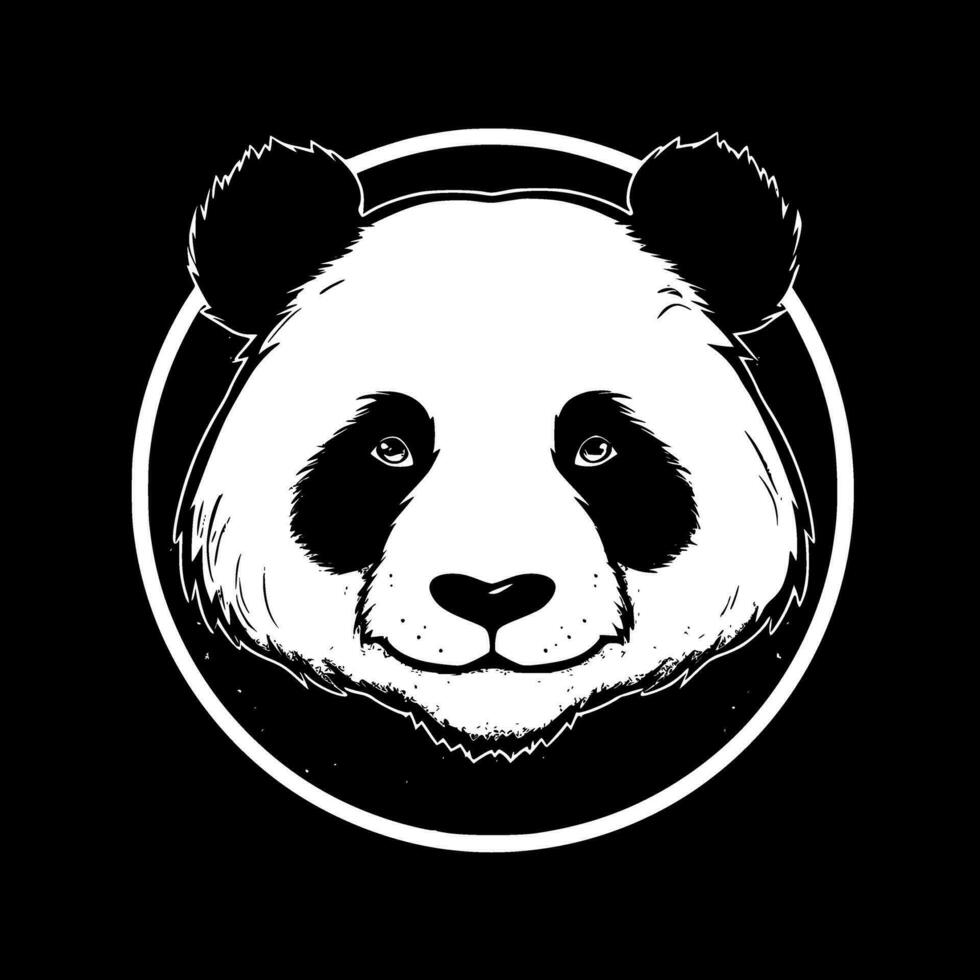 Panda - minimaliste et plat logo - vecteur illustration