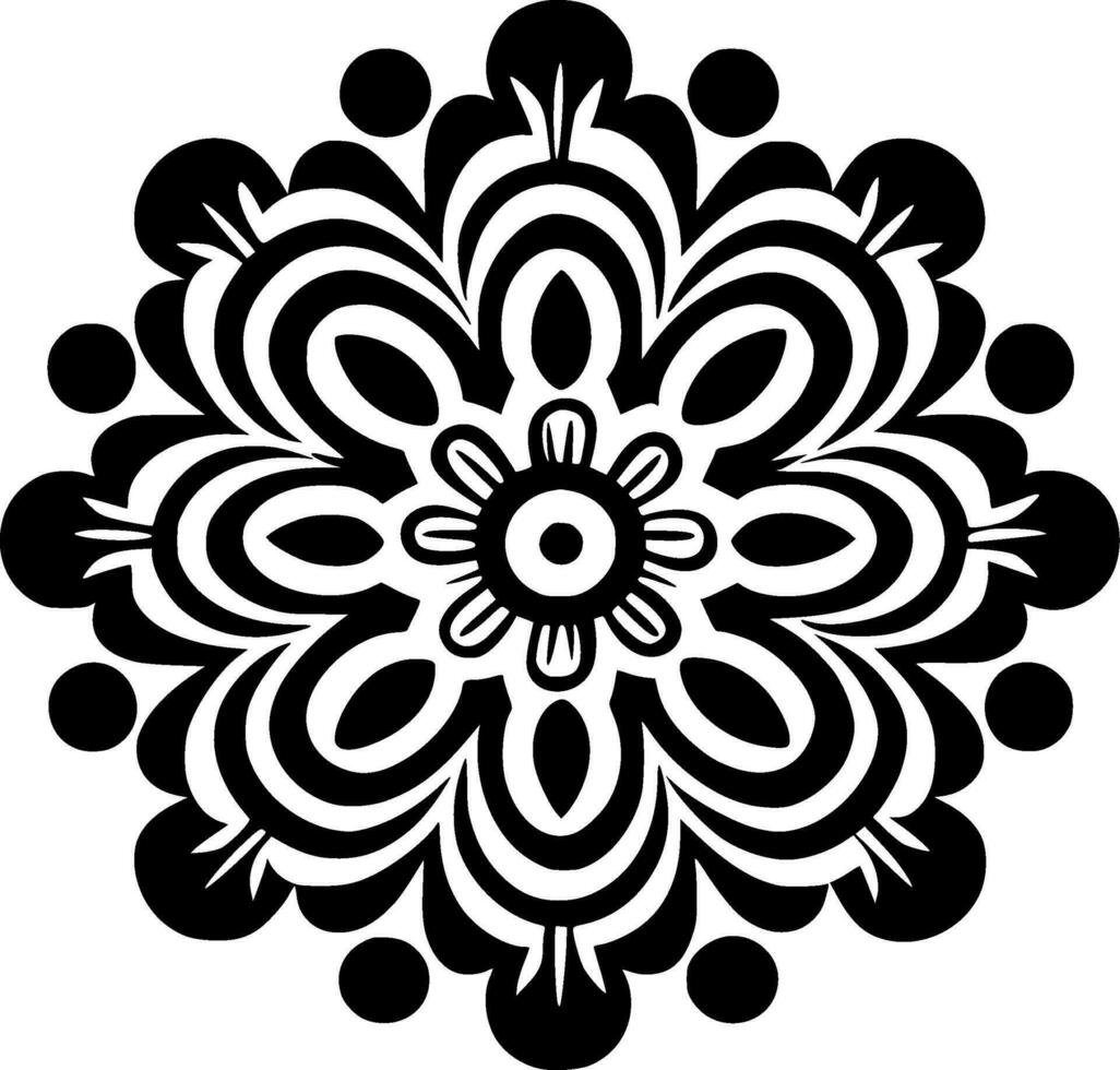 mandala, noir et blanc vecteur illustration