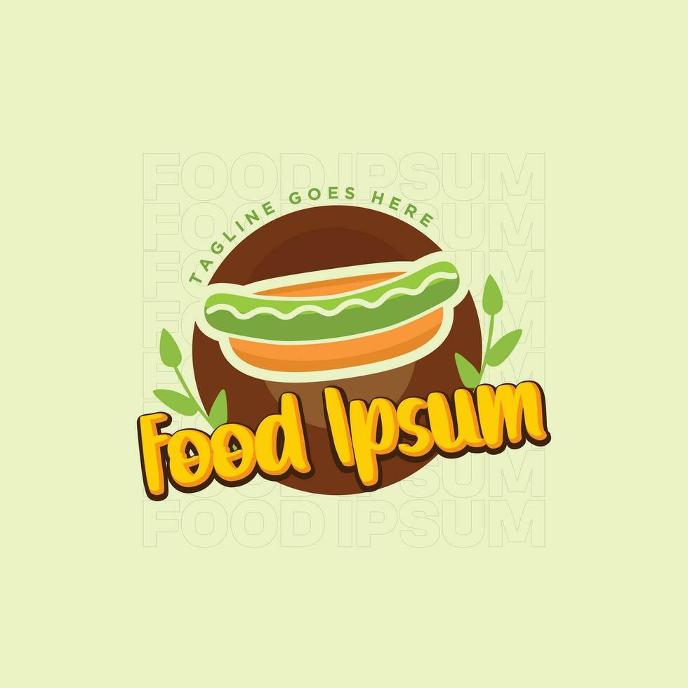 vecteur plat vite nourriture logo modèle