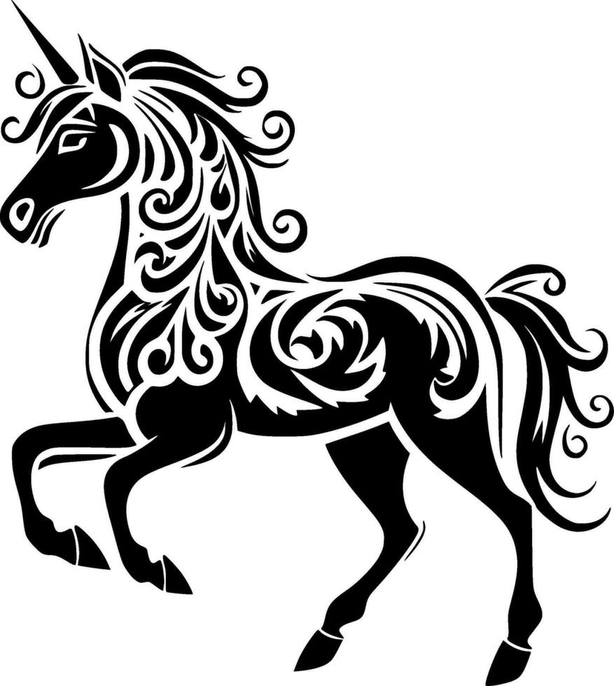 Licorne - minimaliste et plat logo - vecteur illustration