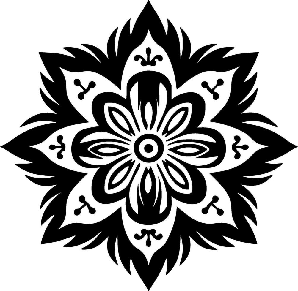 mandala, minimaliste et Facile silhouette - vecteur illustration