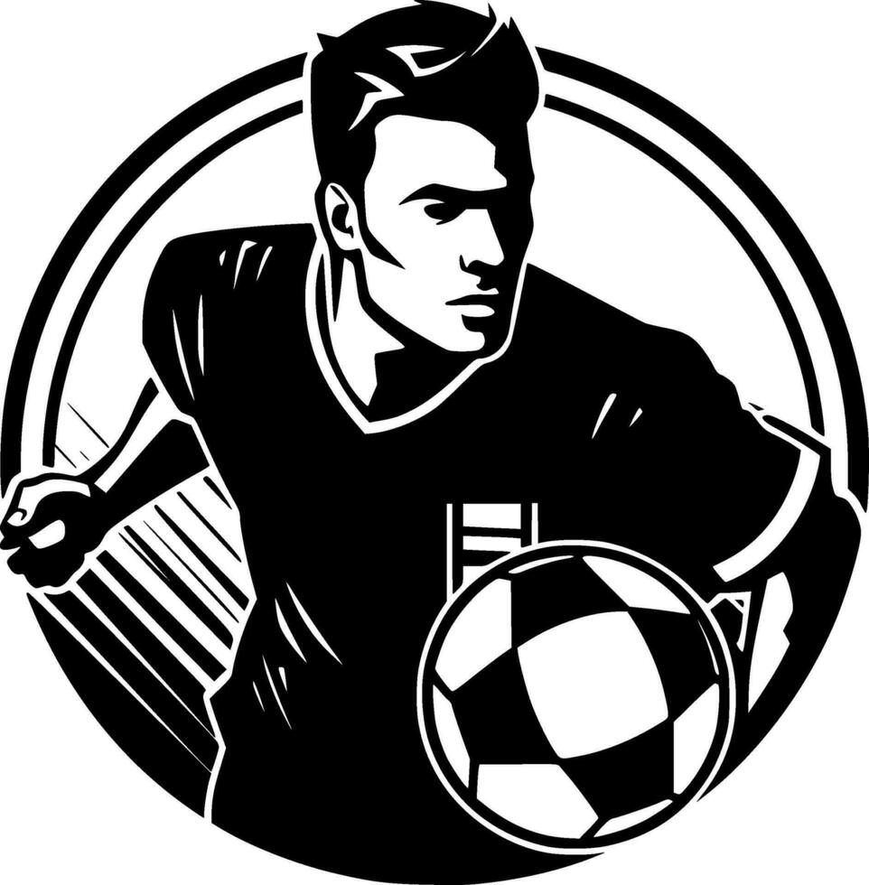 football, minimaliste et Facile silhouette - vecteur illustration