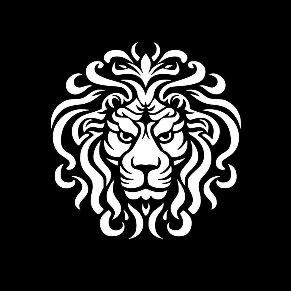 lion, noir et blanc vecteur illustration