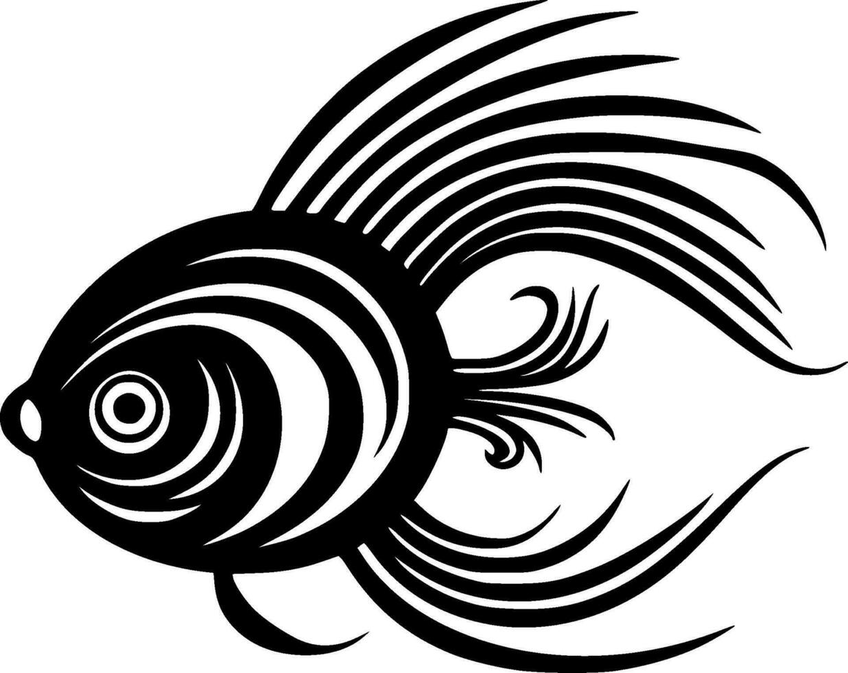 poisson - minimaliste et plat logo - vecteur illustration