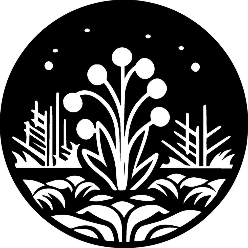 jardin - minimaliste et plat logo - vecteur illustration