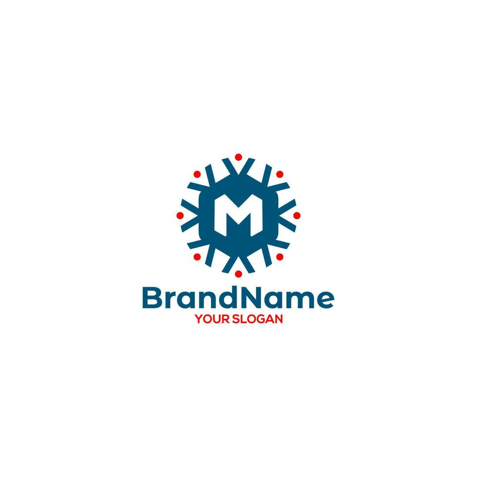 m communauté logo conception vecteur