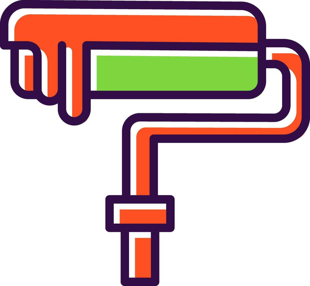 conception d'icône de vecteur de rouleau de peinture