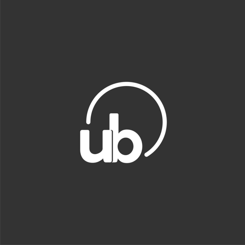 ub initiale logo avec arrondi cercle vecteur
