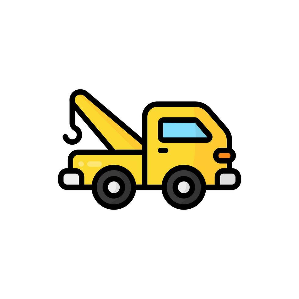 Facile grue un camion direct Couleur icône. le icône pouvez être utilisé pour sites Internet, impression modèles, présentation modèles, illustrations, etc vecteur