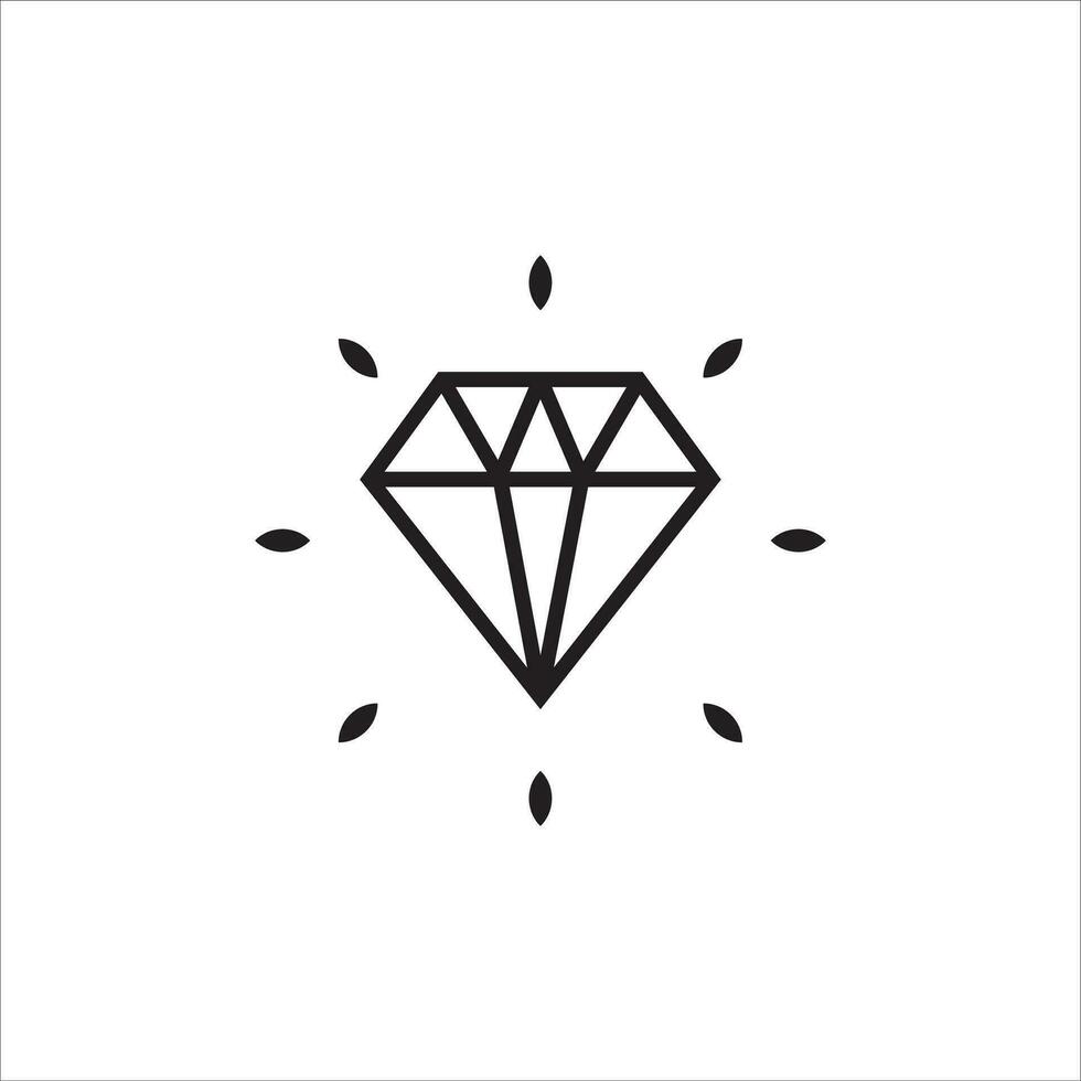 diamant icône vecteur illustration symbole