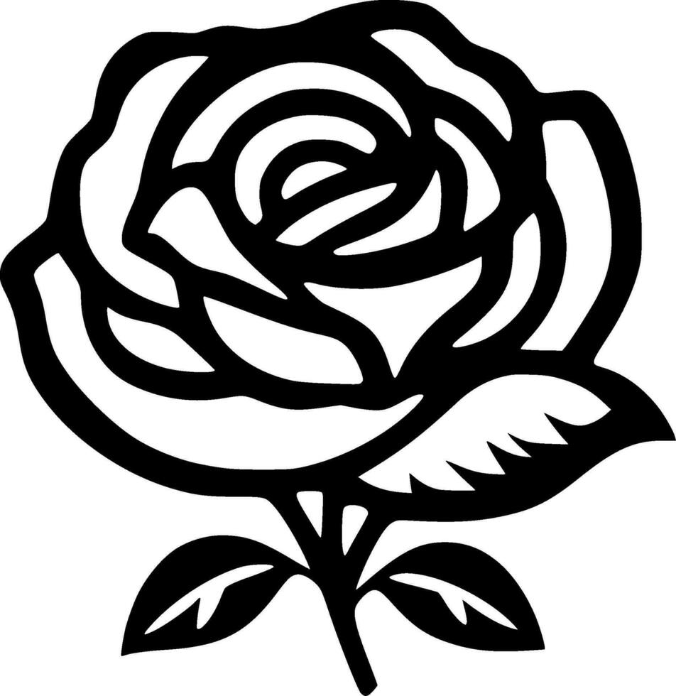 rose, noir et blanc vecteur illustration