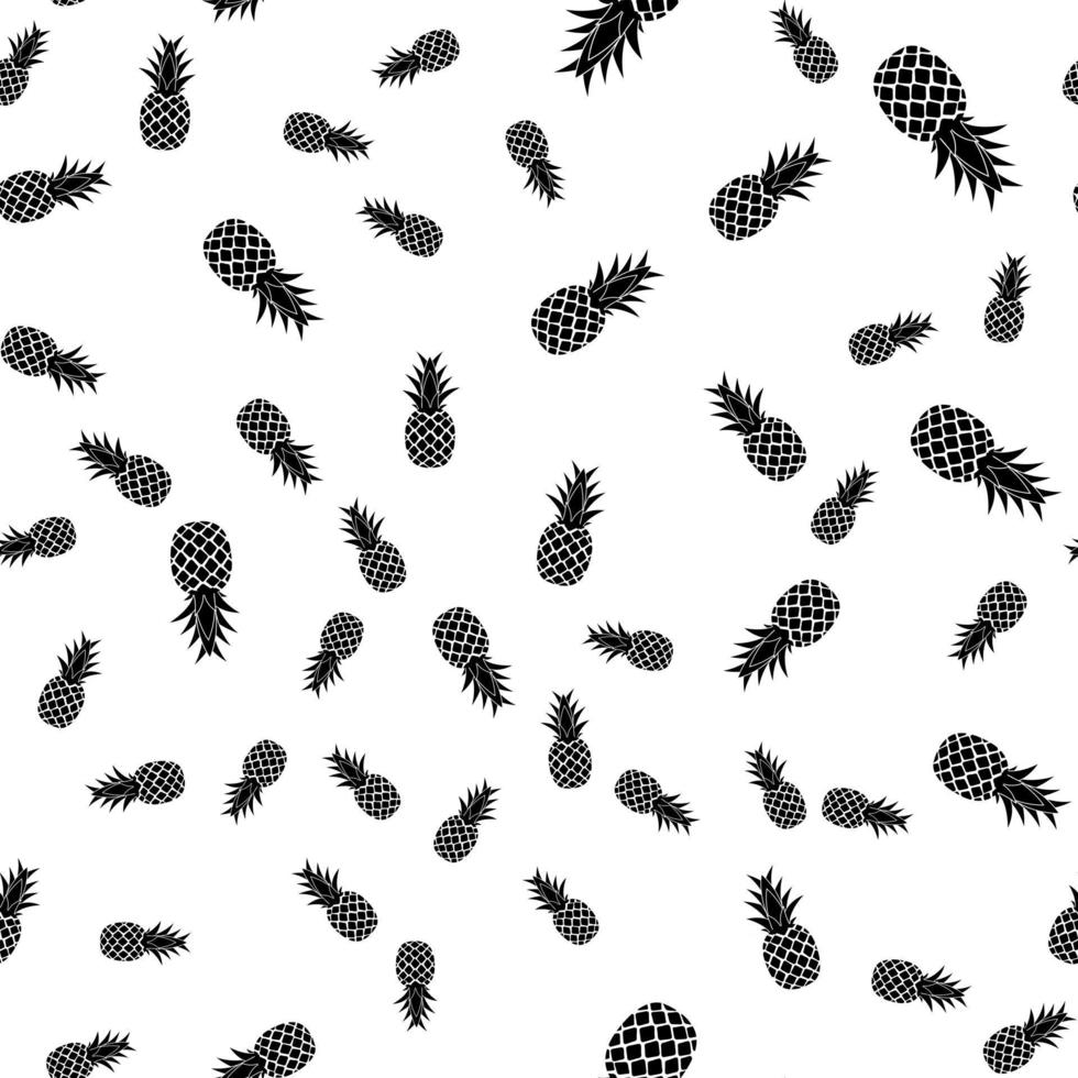 conception de fond transparente ananas fruits tropiques. illustration vectorielle vecteur