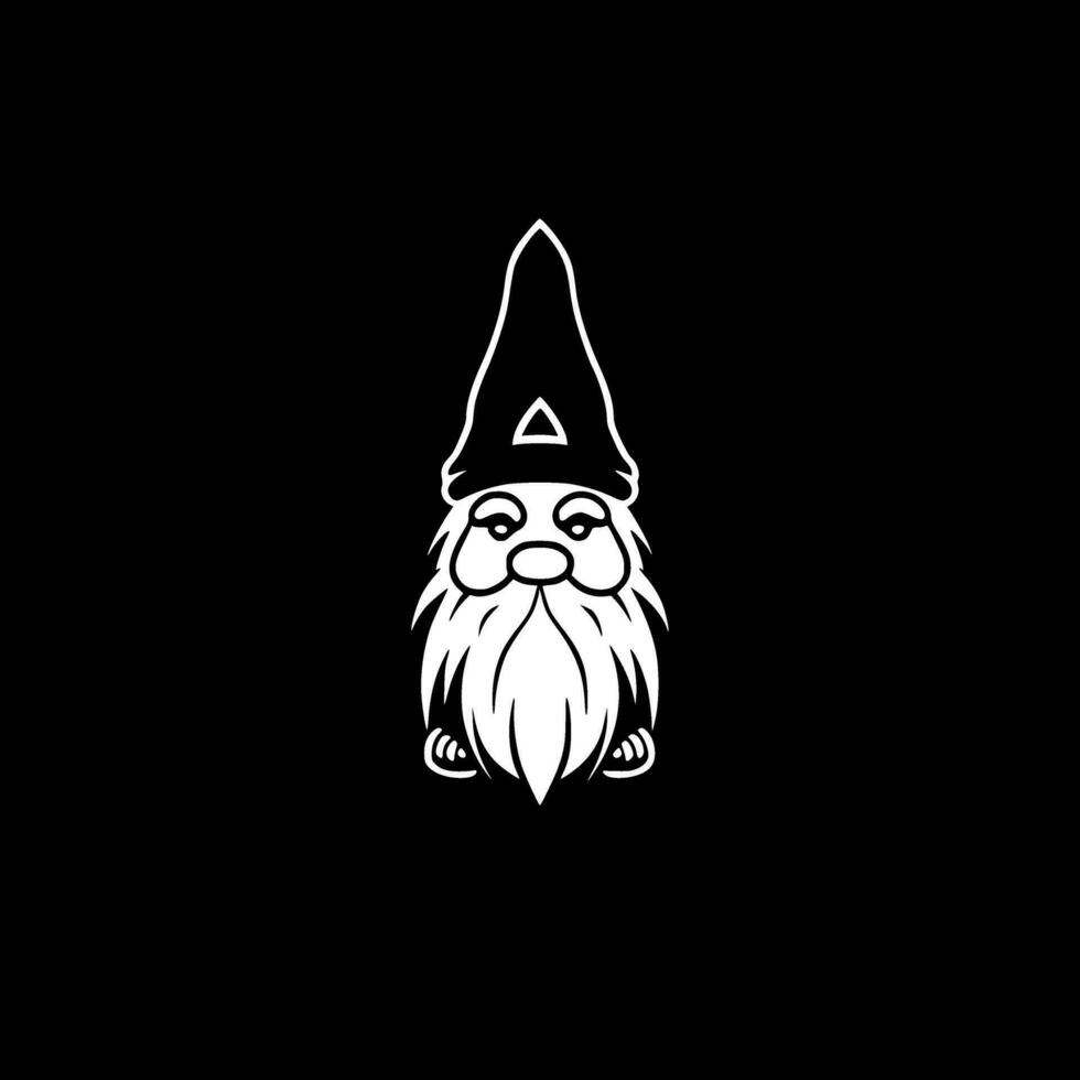 gnome - minimaliste et plat logo - vecteur illustration