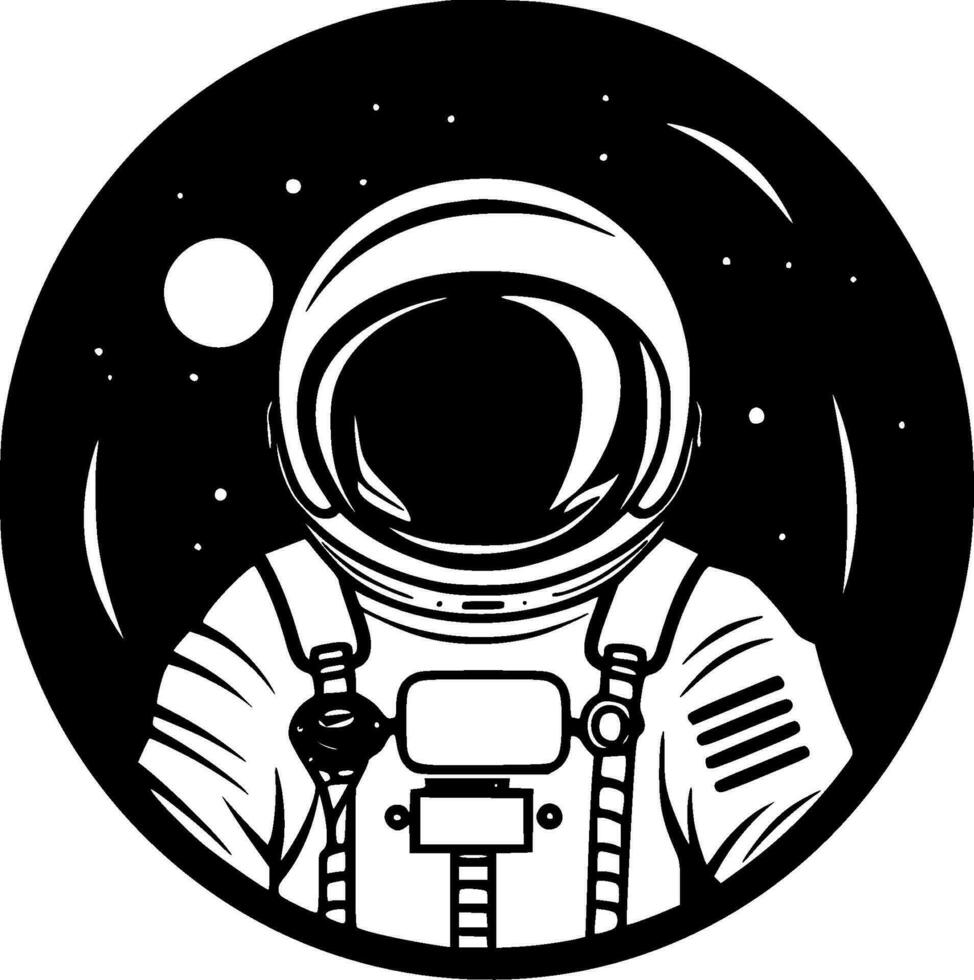 astronaute, minimaliste et Facile silhouette - vecteur illustration