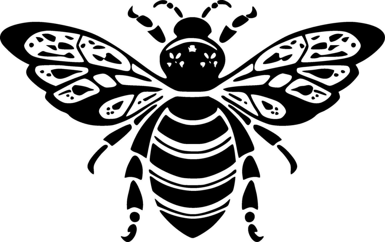 abeille - minimaliste et plat logo - vecteur illustration