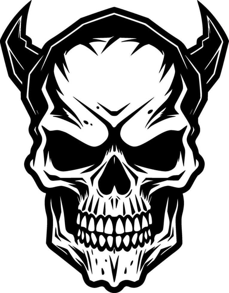 crâne, noir et blanc vecteur illustration