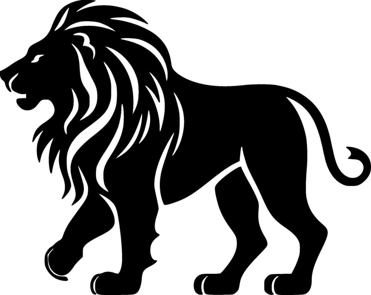 Lion - minimaliste et plat logo - vecteur illustration