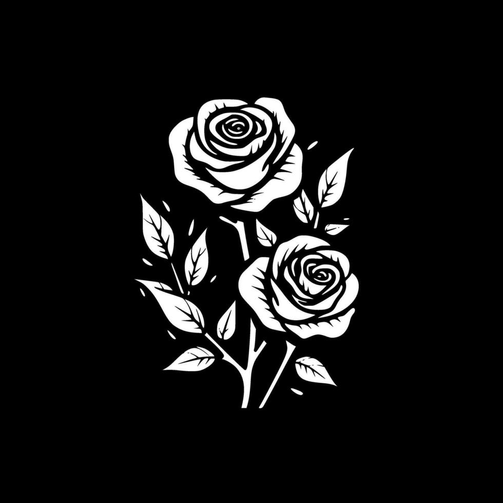 des roses, minimaliste et Facile silhouette - vecteur illustration