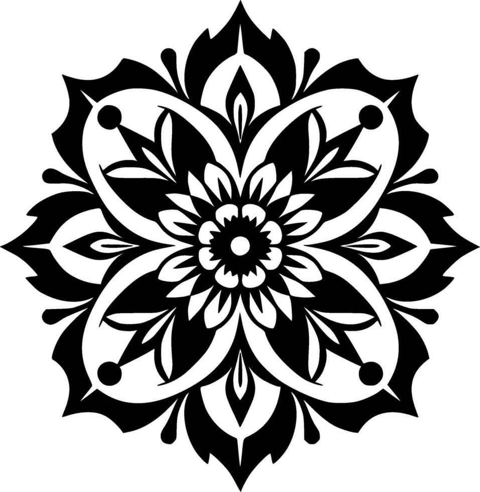 mandala, minimaliste et Facile silhouette - vecteur illustration