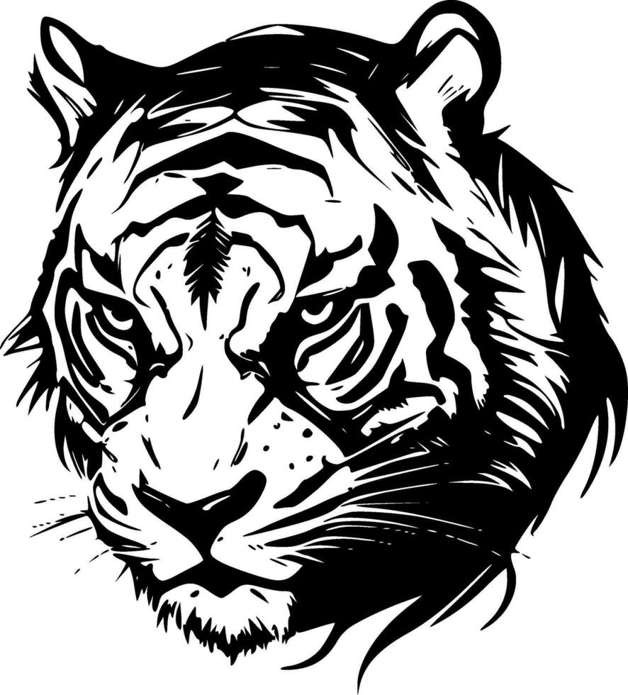 tigre, minimaliste et Facile silhouette - vecteur illustration