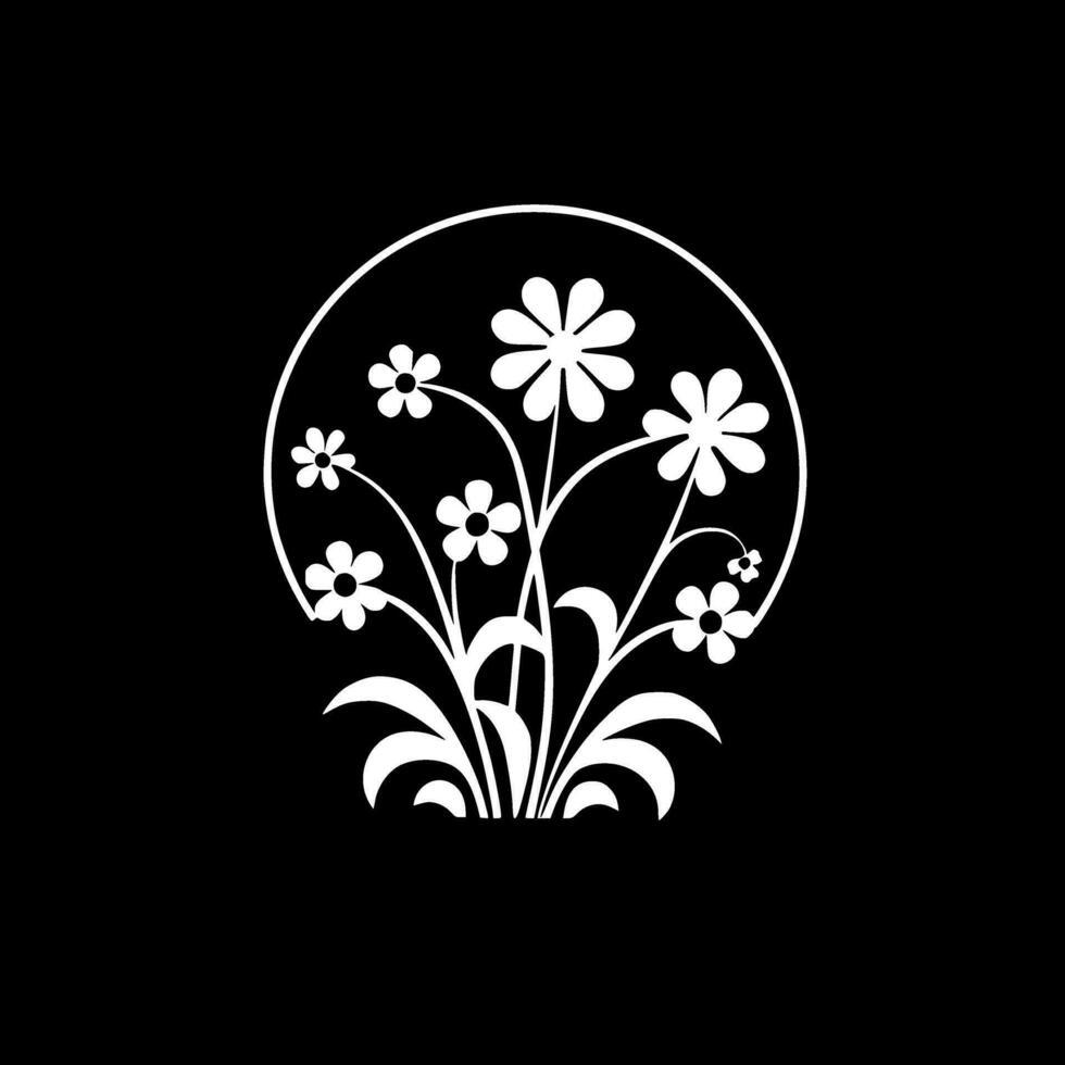 floral - minimaliste et plat logo - vecteur illustration