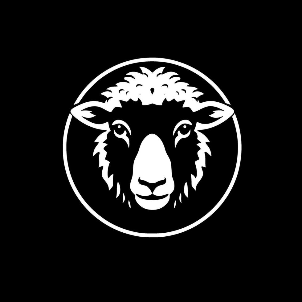 mouton, noir et blanc vecteur illustration