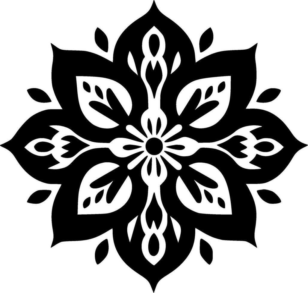 mandala, noir et blanc vecteur illustration