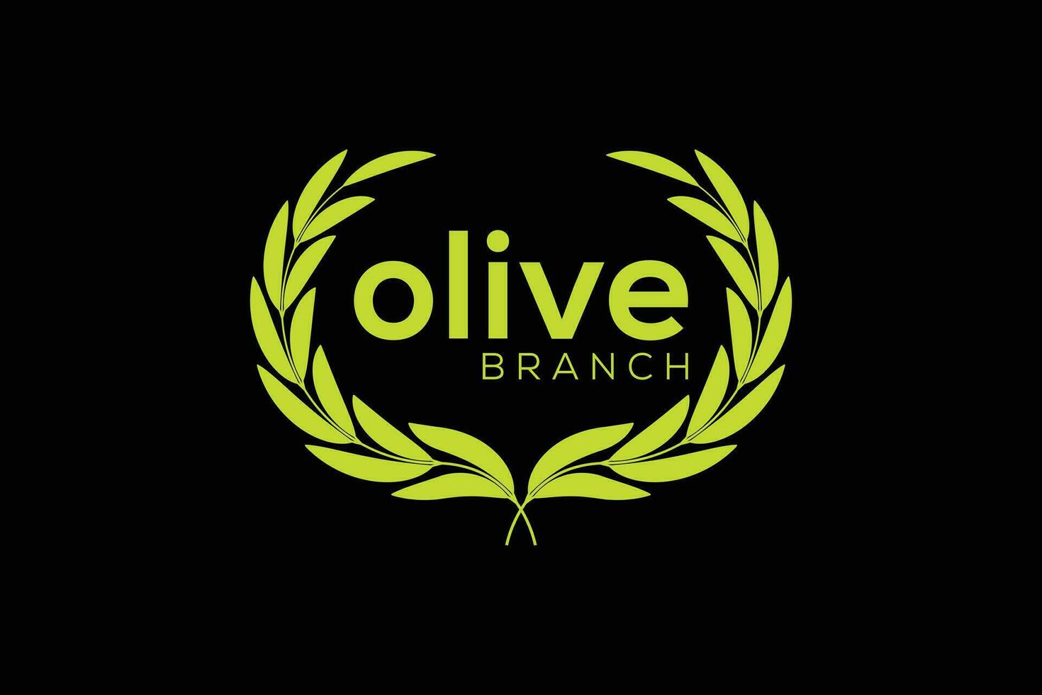 minimal et professionnel olive branche logo conception vecteur modèle