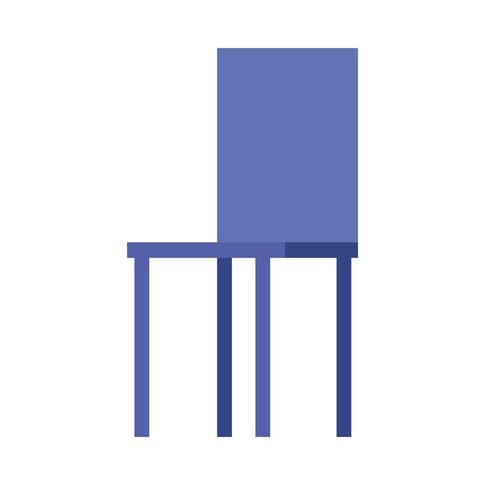conception de vecteur de chaise bleue isolée