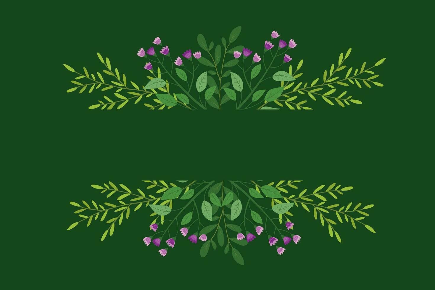 mignonne main tiré Cadre avec floral éléments, herbes, feuilles, fleurs, brindilles. vecteur illustration pour mariage conception, logo et salutation carte.