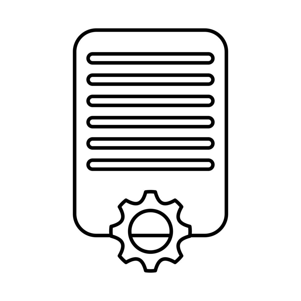 configuration des paramètres de vitesse avec un document papier vecteur