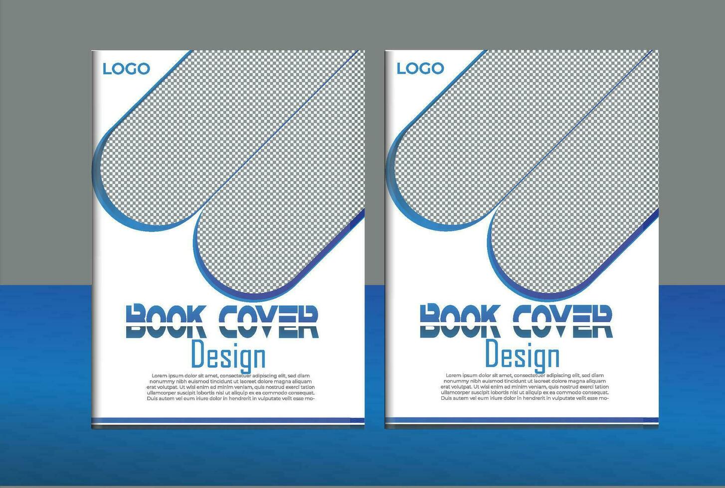 livre couverture conception blanc Contexte conception Couleur bleu vecteur