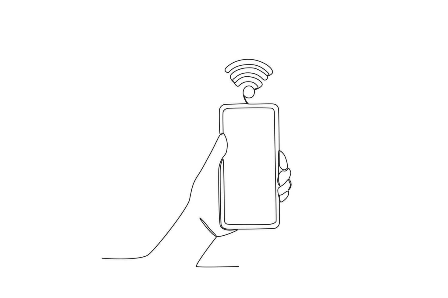 une téléphone portable connecté à sans fil fidélité vecteur