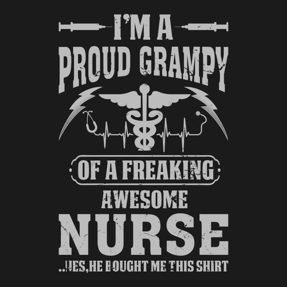 je suis une fier papy de une flipper impressionnant infirmière chemise infirmière papy t chemise cadeau pour papy vecteur