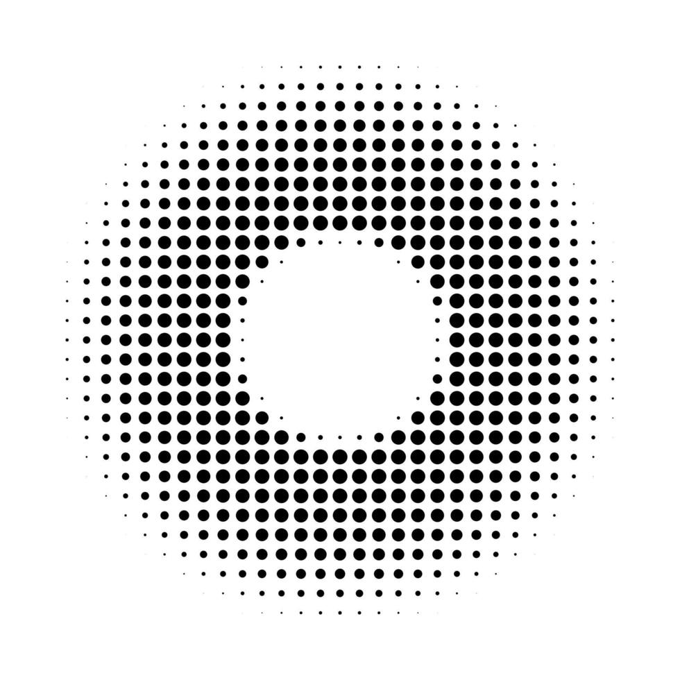 cercle de demi-teinte radial vecteur