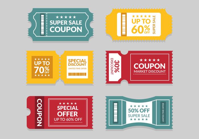 Modèle de coupon vecteur