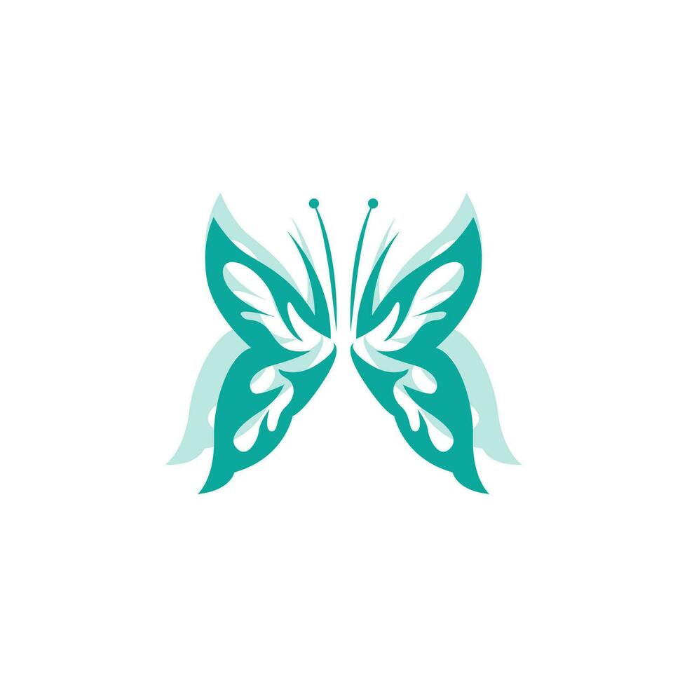 logo papillon, design animalier avec de belles ailes, animaux décoratifs, marques de produits vecteur