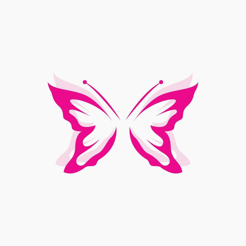 logo papillon, design animalier avec de belles ailes, animaux décoratifs, marques de produits vecteur