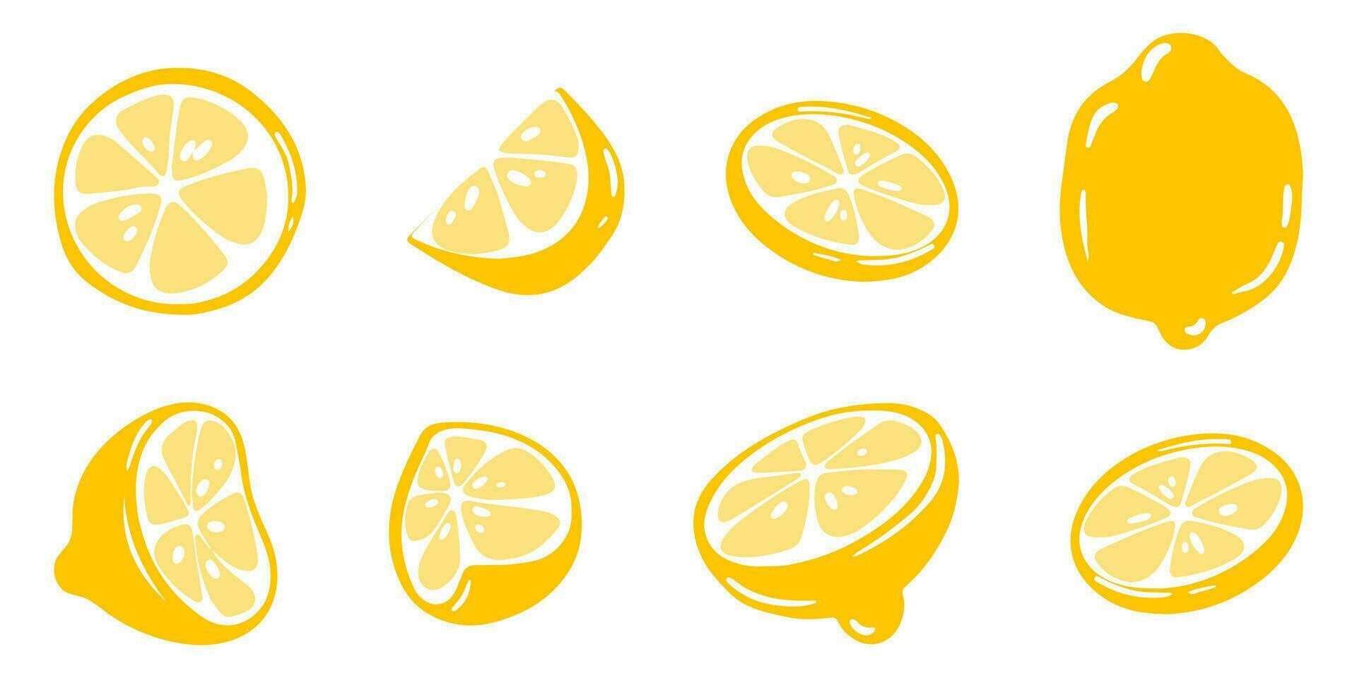 vecteur illustration de une citron dans une minimaliste style.