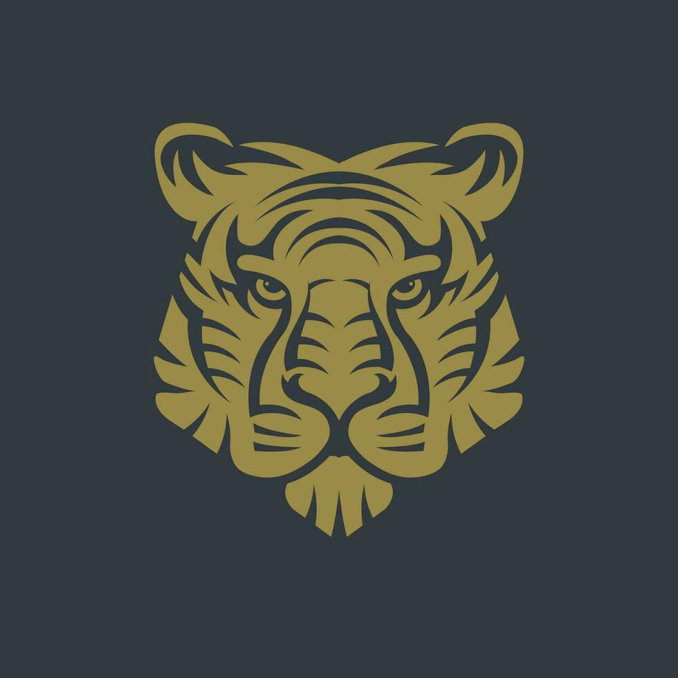 tigre tête visage symbole vecteur