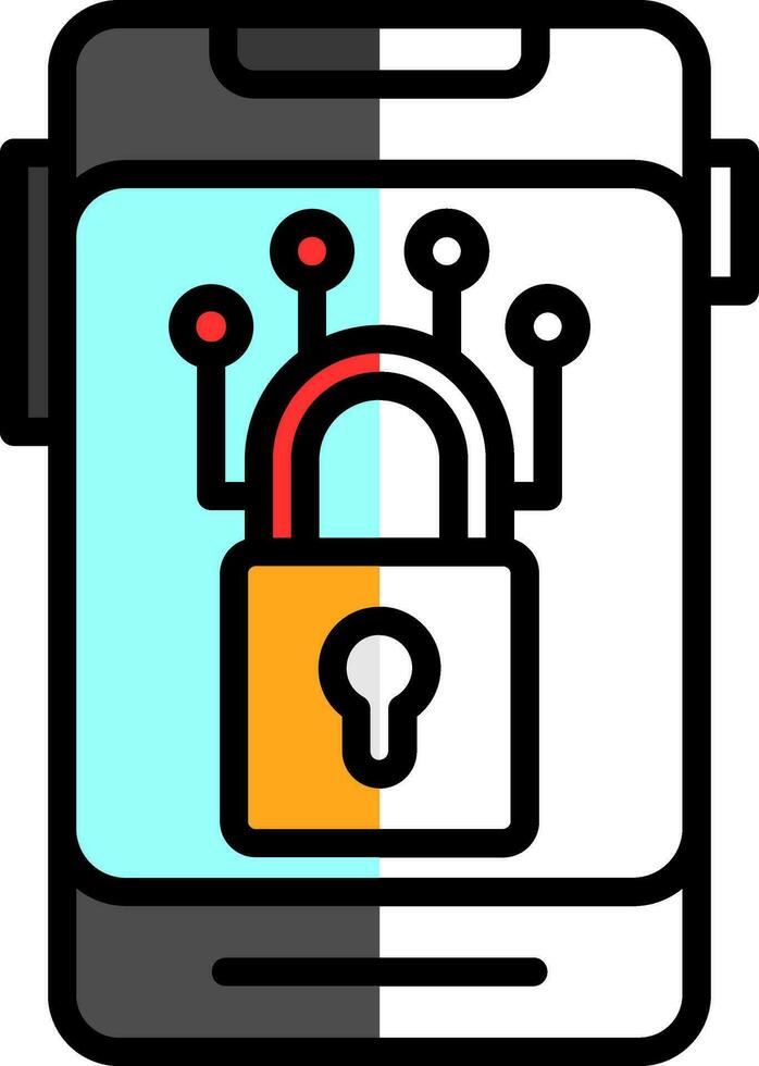 conception d'icône de vecteur de cybersécurité