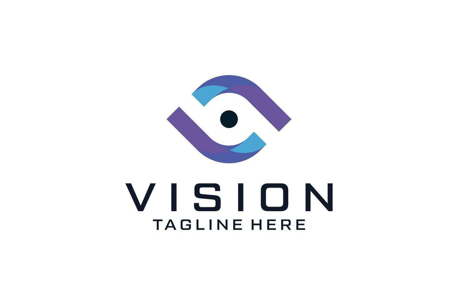 moderne unique plat œil vision optique logo conception vecteur