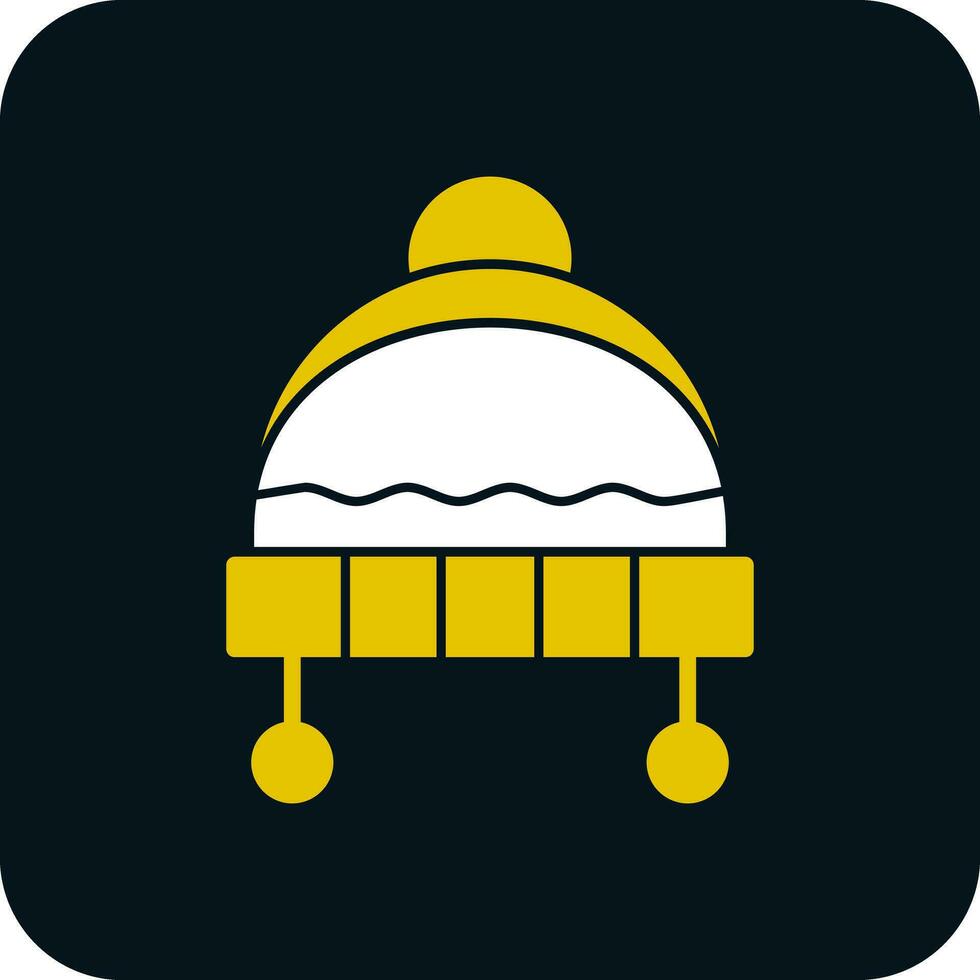 conception d'icône de vecteur de chapeau d'hiver