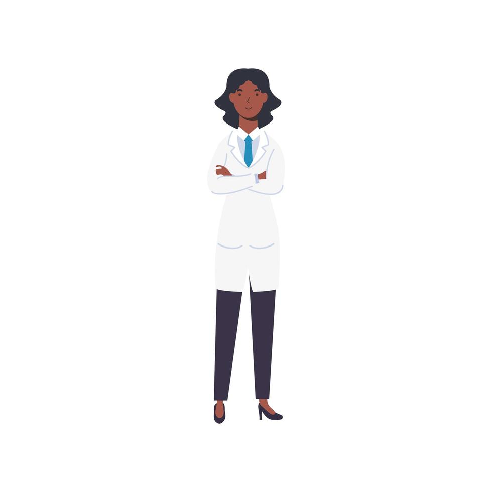 femme médecin avec un dessin vectoriel uniforme